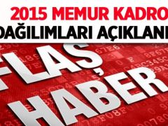 2015 Memur Kadro Dağılımları Açıklandı!