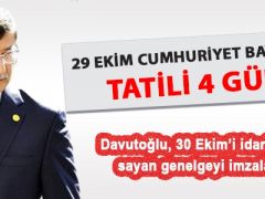 29 Ekim tatili 4,5 gün oldu