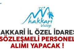 Hakkari İl Özel İdaresi Ziraat Mühendisi Alım İlanı