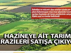 Hazineye ait tarım arazileri satışa çıkıyor