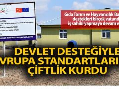 Devlet desteğiyle Avrupa standartlarında çiftlik kurdu