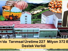 Giresun’da Tarımsal Üretime 227 Milyon 372 Bin Lira Destek Verildi