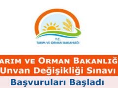 Tarım’da, Unvan Değişikliği Başvurusu Alınmaya Başlandı