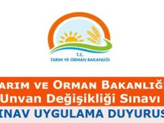 Tarım Bakanlığı, unvan değişikliği uygulama duyurusu