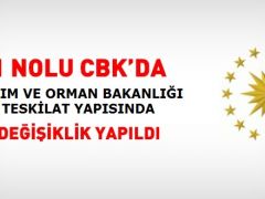 1 nolu CBK’da Tarım bakanlığı teşkilat yapısı için değişiklik yapıldı