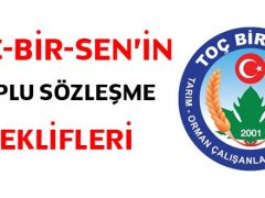 Toç-Bir-Sen toplu sözleşme teklifleri