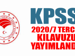 KPSS 2020/7 tercih kılavuzu yayımlandı